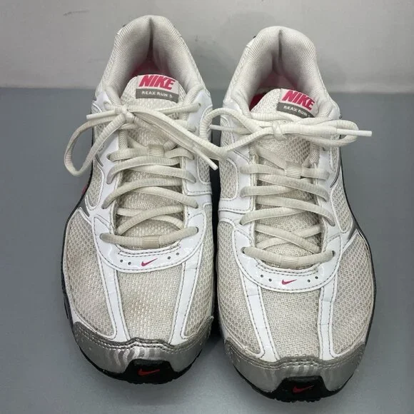 Nike Reax Run 5 Sneakers Shoes Running Training Athletic Silver White Womens 8 - Picture 5 of 14